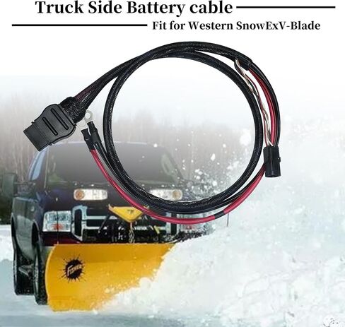 استبدال مجموعة كابل البطارية الجانبية للشاحنة والمحراث 42015 لمحراث الثلج Western SnowEx Fisher Blizzard - يتضمن 4 دبابيس أسلاك in Kuwait