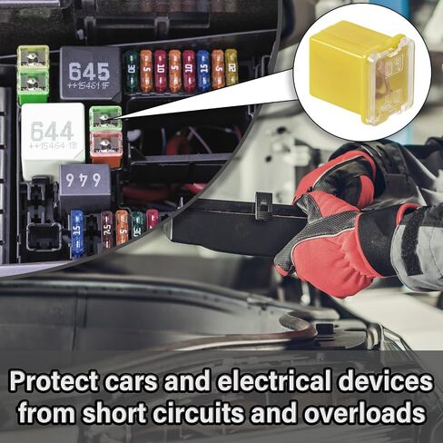 20A Square Auto Fuses 20 AMP Low Profile Box Shaped Automotive Fuse for SUVs Cars Trucks Boats (Pack of 6 Pcs) in Kuwait