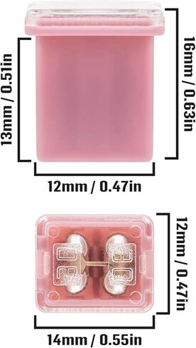 20A Square Auto Fuses 20 AMP Low Profile Box Shaped Automotive Fuse for SUVs Cars Trucks Boats (Pack of 6 Pcs) in Kuwait