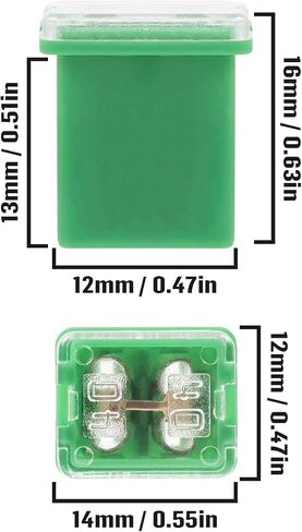 20A Square Auto Fuses 20 AMP Low Profile Box Shaped Automotive Fuse for SUVs Cars Trucks Boats (Pack of 6 Pcs) in Kuwait