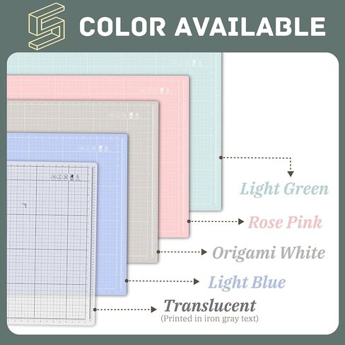 iMAT™ Flip Cutting Mat_Note، A1، 24 بوصة × 36 بوصة، قابلة للطي، مناسبة للحرف اليدوية، قطع الورق، إنشاء قطع كبيرة من الجلد والقماش، الرسم والرسم، الفن التصويري الإبداعي (أزرق فاتح) in Saudi Arabia