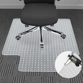 Large Office Chair Mat for Carpeted Floors 45x 53 Inches, Anti-Fatigue Mat for Standing Desk, Office Chair Mat with Lip for Hardwood Floors