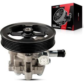 Torchbeam Power Steering Pump Compatible with Compass 2007-2017 Patriot 2007-2017 Caliber 2007-2012, Car Power Steering Replacement Parts for OEM 20-2401, Steering Pump Assist with Pulley