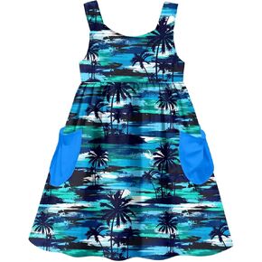 Little Girls Summer Sleeveless Dress Toddler Print Casual Sundress 2-7 Years in Kuwait