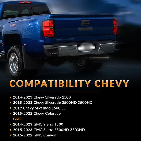 LED Side Marker Lights for GMC Sierra 2500HD 3500HD 2020-2024 Pickup Truck White Front Rear Fender Marker Lamps Smoked Len in Kuwait