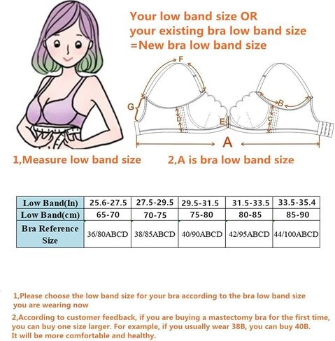 Sibrawom Mastectomy Bra with Pockets for Women Silicone Breast Prosthesis Everyday Bra Women in Kuwait