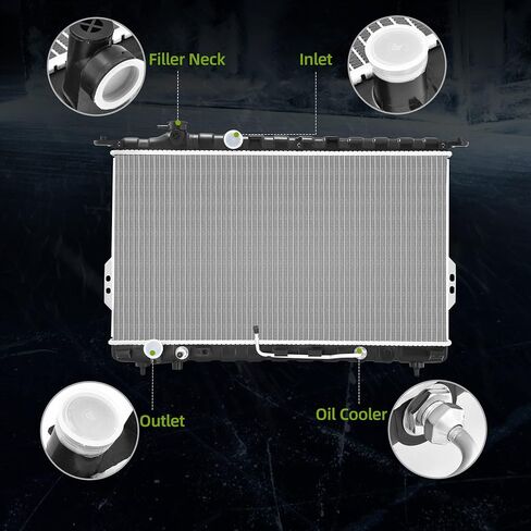 AUTOSAVER88 Radiator Compatible with 2001 2002 2003 2004 2005 2006 Hyundai Santa Fe V6 2.4L 2.7L in Kuwait