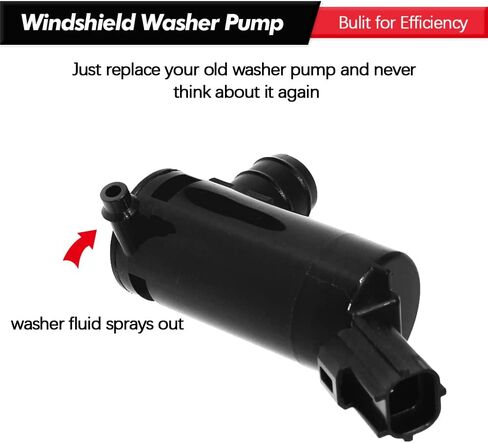 Windshield Washer Pump w/Grommet Replacement for 00-05 Ford Excursion, 98-17 Ford Expedition Limited, 98-10 Ford Explorer, 03-05 Lincoln Aviator Replaces OEM 6F9Z-17664-A, F75Z-17664-BA in Kuwait