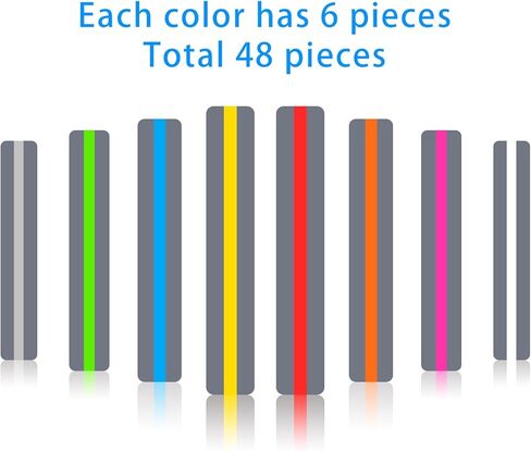 Guided Reading Strips/Colored Overlay/ Highlight Strips/Highlighter/Bookmark/ Assorted Colors Help with Dyslexia for Children and Teacher Supply Assistant (8 Pack) in Kuwait