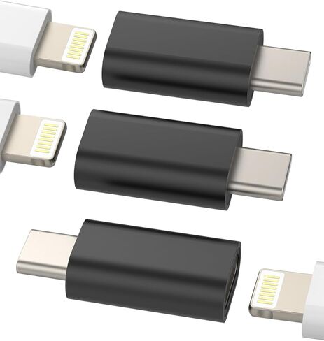 USB C Male to Lightning Female 3pack Charging Cable Adapter Apple iPhone15 Pro Max Plus Ipad Pro Air Mini Type Charger Connector Compatible for Galaxy Note S9 S10 S20 S21 S22 S23 Ultra Z Flip LG Cord in Saudi Arabia