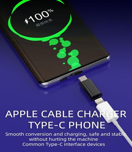 USB C Male to Lightning Female 3pack Charging Cable Adapter Apple iPhone15 Pro Max Plus Ipad Pro Air Mini Type Charger Connector Compatible for Galaxy Note S9 S10 S20 S21 S22 S23 Ultra Z Flip LG Cord in Saudi Arabia