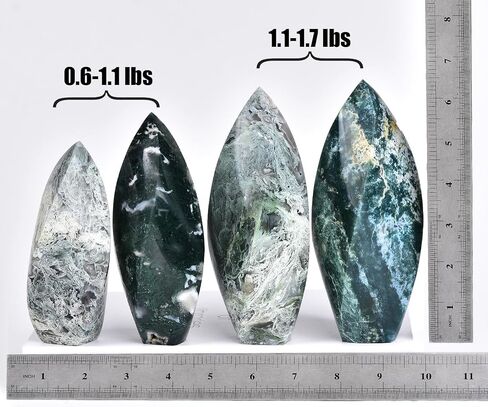 JIC Gem Large Blue Calcite Celestite Healing Crystal Obelisk Tower Spiral 4 Sides Point Energy Gemstone Home Decor 1.1-1.7 Lbs in Kuwait