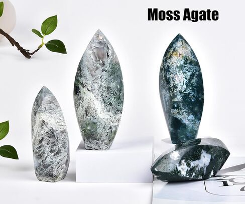 JIC Gem Large Blue Calcite Celestite Healing Crystal Obelisk Tower Spiral 4 Sides Point Energy Gemstone Home Decor 1.1-1.7 Lbs in Kuwait
