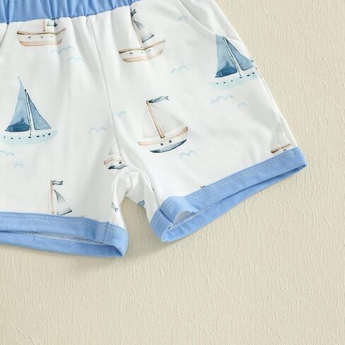 CIYCUIT 2Pcs Baby Boy Summer Clothes Infant Toddler Beach Outfits Sleeveless Tank Tops Shorts Set in Kuwait