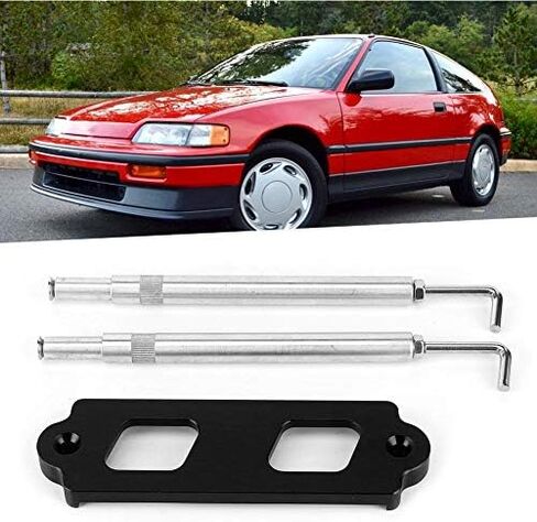 دعامة تثبيت لبطارية السيارة من الألومنيوم 161 مم/6.3 بوصة مناسبة لسيارة Honda Civic/CRX 1988-2000، إلخ (أسود) in Saudi Arabia