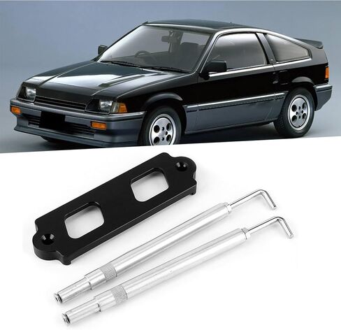 دعامة تثبيت لبطارية السيارة من الألومنيوم 161 مم/6.3 بوصة مناسبة لسيارة Honda Civic/CRX 1988-2000، إلخ (أسود) in Saudi Arabia