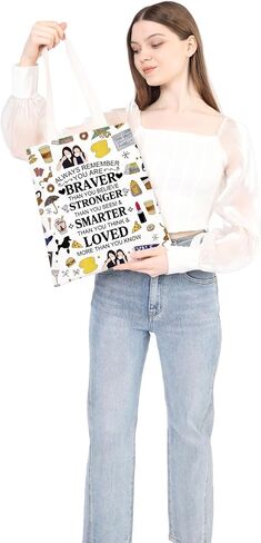 WSNANG G Girls TV Show Gift Luke's Diner Tote Bag Gilmore TV Show قابلة لإعادة الاستخدام حمل حقيبة كتف Lorelai Rory Gilmore Fan Gift in Kuwait