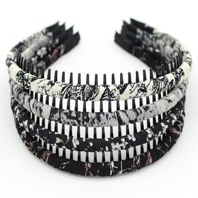 JOBAND موضة الأزهار الأسنان عصابات مشط إكسسوارات الشعر عدم الانزلاق العصابات الشعر لينة مريحة طوق الشعر للنساء/فتاة (4 ألوان)