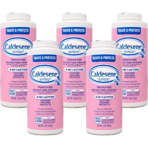 Caldesene Medicated Protecting Powder with Zinc Oxide & Cornstarch-Talc Free, 5 Ounce (5 Pack) in Saudi Arabia