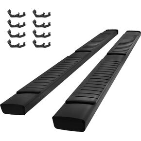 Cartman 6 Inches Running Board (Compatible with 2019-2024 Chevy Silverado/GMC Sierra 1500, 2020-2024 Silverado/Sierra 2500HD 3500HD Crew Cab Side Steps Nerf Bars (Excl. 2019 1500 LD) Silver