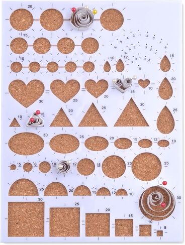 1 Set of Paper Quilling Template Board Quilling Mould with 2pcs Quilling Slotted Tools and 40pcs Pearl Head Pins for DIY Paper Craft in Saudi Arabia