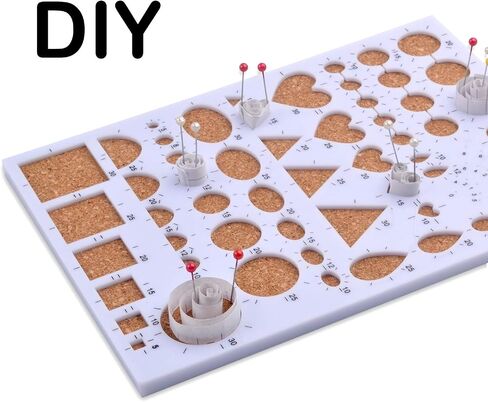 1 Set of Paper Quilling Template Board Quilling Mould with 2pcs Quilling Slotted Tools and 40pcs Pearl Head Pins for DIY Paper Craft in Saudi Arabia