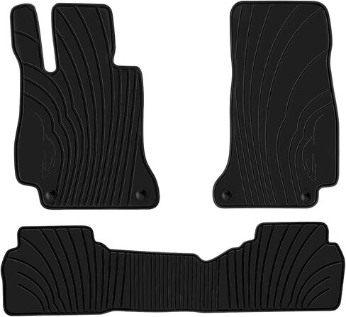 HD-Mart Auto Floor Mats Custom Fit for Mercedes-Benz C Class Sedan 2015-2021 C180 C200 C250 C300 C350(e) C400 C43 AMG C450 C63 W205 W206 S206 Rubber Full Black Auto Floor Mats All Weather Heavy Duty in Kuwait