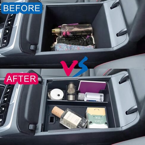 PIMCAR وحدة التحكم المركزية منظم مخفي لشركة Hyundai Santa Cruz 2025 2024 2023 2022 مسند الذراع صندوق تخزين مخفي مقصورة سرية اضغط للفتح والإغلاق in Kuwait