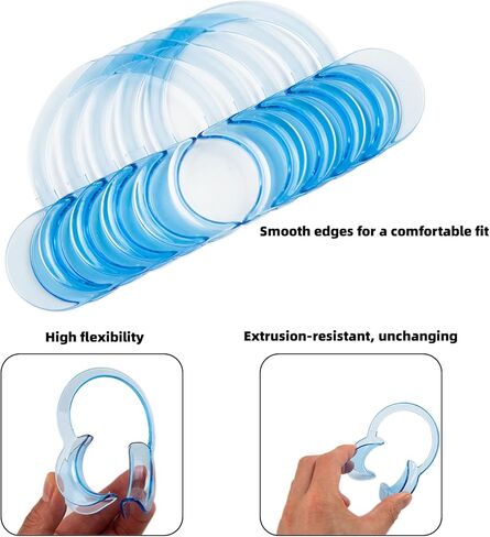 Dental Cheek Retractor Mouth Opener for Teeth Whitening C-Shape Kids Lip Smile Stretcher for Adult Play Blue(6PCS Size S,M,L) in Kuwait