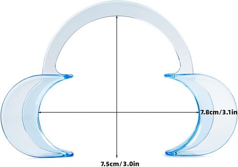 Dental Cheek Retractor Mouth Opener for Teeth Whitening C-Shape Kids Lip Smile Stretcher for Adult Play Blue(6PCS Size S,M,L) in Kuwait