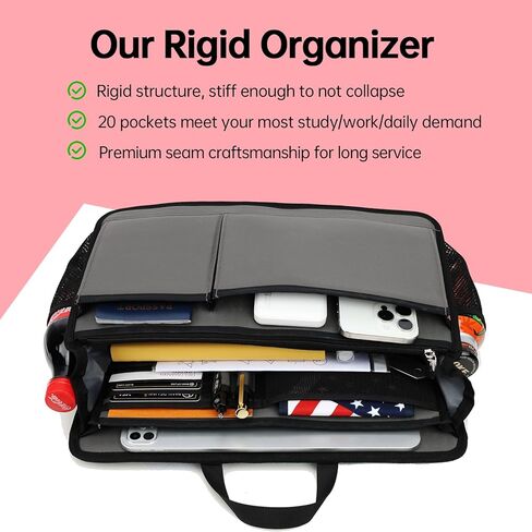 إدراج منظم للحقيبة الكاجوال وحقيبة الكتف وحقيبة اليد (L) (رمادي) in Kuwait