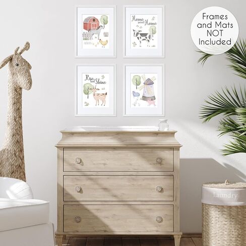 Sweet Jojo Designs Star and Moon Wall Art Prints Room Decor for Baby, Nursery, and Kids - Set of 4 - Navy Blue, Gold, and Grey Celestial Sky in Kuwait