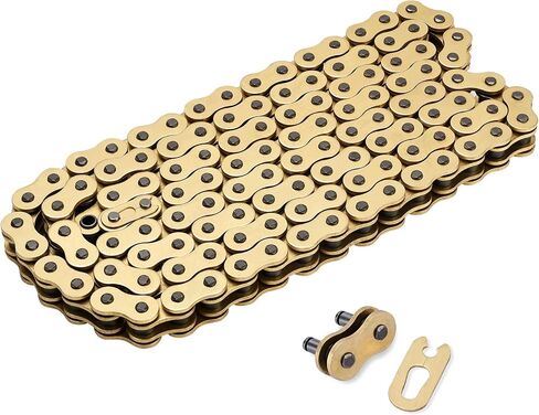 Gold 520 X-Ring Motorcycle Chain 114 Links for Honda Kawasaki Suzuki Yamaha with Connecting Master Link - Enhanced Durability & Universal Fit in Kuwait