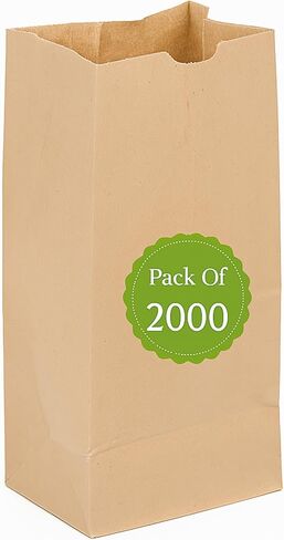 4lb Brown Paper Bags-Lunch Bags, Craft Bags, Grocery Bags- Pack of 2000ct in Kuwait