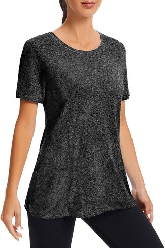 قمصان اليوغا النسائية من Cucuchy، قمصان تمارين اللياقة البدنية بأكمام قصيرة in Kuwait