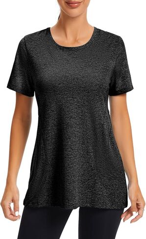 قمصان اليوغا النسائية من Cucuchy، قمصان تمارين اللياقة البدنية بأكمام قصيرة in Kuwait