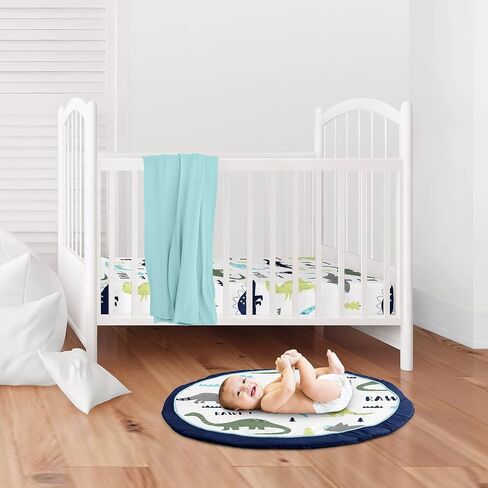 Sweet Jojo Designs Hunter Green Boho Arrow Boy or Girl Baby Playmat Tummy Time Infant Play Mat - White Bohemian Woodland Tribal Southwest Chevron Geometric Herringbone Woodland in Kuwait