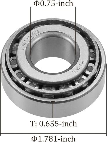 قطعة واحدة LM67048/LM67010 محمل أسطواني مدبب - [1.25 بوصة × 2.328 بوصة × 0.66 بوصة] مخروط محمل فولاذي من الكروم ومجموعة أكواب لاستخدام نظام الناقل in Kuwait