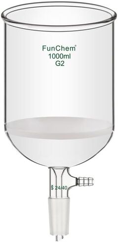 Buchner Filtering Funnel with Medium Frit (G2), I.D. 76 mm, 80 mm Depth, with 24/40 Standard Taper Inner Joint and Vacuum Serrated Tubulation, 250 mL in Saudi Arabia