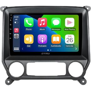 4+64GB 10.1 Inch Android Car Stereo for Chevrolet Silverado GMC Sierra 2014-2018,Wireless Apple CarPlay Auto 5G WiFi Bluetooth GPS Navigation Radio Replacement