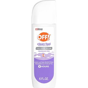 OFF! Clean Feel Insect Repellent Spritz with 20% Picaridin, Bug Spray with Long Lasting Protection from Mosquitoes, Feels Good on Skin, 6 oz