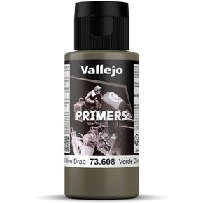 Vallejo Us Olive Drab Primer Acrylic Polyurethane, 2 Fl Oz (Pack of 1) (VJ73608)