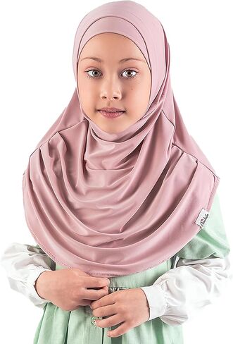 Firdevs طفلة إسلامية عملية حجاب أميرة قطعتين وشاح إسلامي وقلنسوة - حجاب سهل فوري in Kuwait