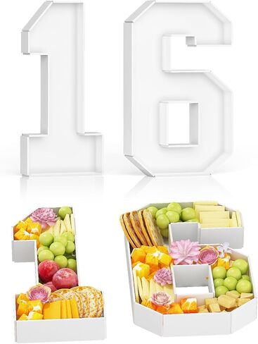 Cardboard Number for Charcuterie, 13.7" Cardboard Number 5 Fillable Number for Food Paper Mache Number Boxes for Cupcake Sweet Candy 5th Birthday Anniversary Party Decorations in Kuwait