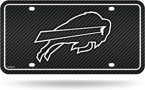 Rico Industries NFL Football Pittsburgh Steelers من ألياف الكربون المعدنية تلقائيًا مقاس 8.5 بوصة × 11 بوصة - رائعة للشاحنة/السيارة/سيارات الدفع الرباعي in Kuwait