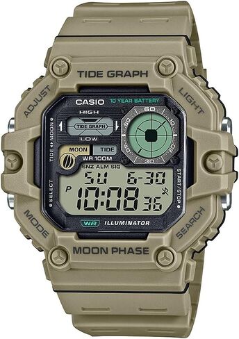 Casio Illuminator Tide Graph Moon Phase 10-Year Battery Digital Watch WS-1700H-8AV in Kuwait