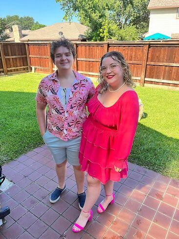 فستان نسائي صيفي من OBBUE برباط خلفي ورقبة مربعة وأكمام طويلة وطبقات متأرجحة in Kuwait