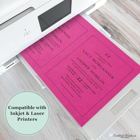 Cardstock Warehouse Pop Tone Razzle Berry Pink Matte Premium Cardstock Paper - 12 x 12" - 100 Lb. / 270 Gsm - 25 Sheets in Kuwait