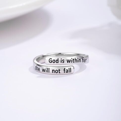 925 Sterling Silver Just breathe Wrap Ring Dainty Yoga Ring Yoga Jewelry Meditation Ring Gift for Women in Kuwait