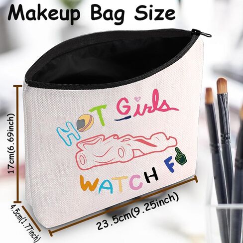 TSOTMO Racing Makeup Bag Motorsport Gift Racer Racing Aesthetic Cosmetic Bag for Car Lovers Carry Racing Gift (WATCH Car) in Kuwait